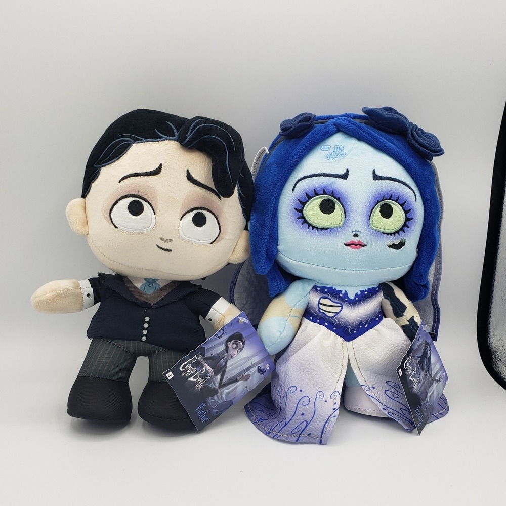 THE CORPSE BRIDE Warner Bros. 8" VICTOR & EMILY‎ Plush Tim Burton 2025 NWT New
